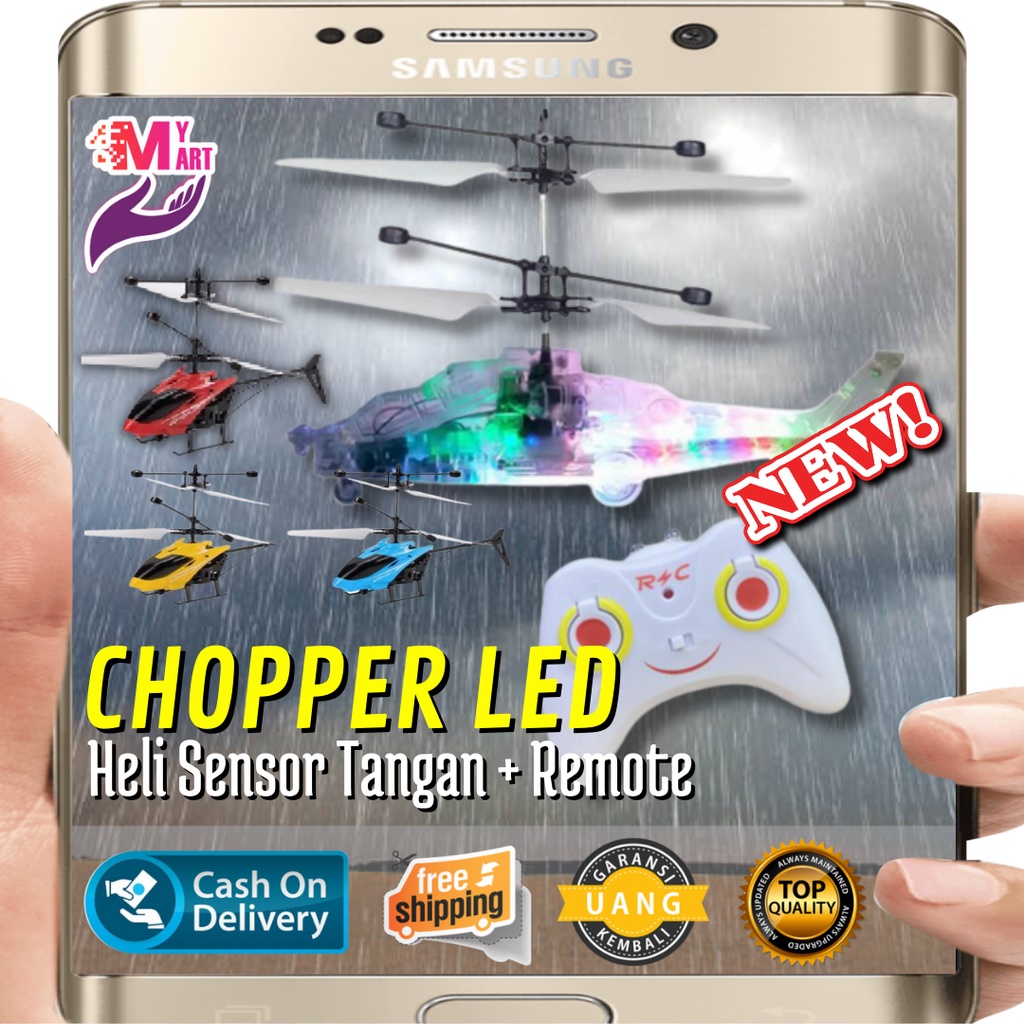 Mainan Helikopter Remote Control - Mini Helicopter RC Sensor Tangan - Mainan Pesawat Terbang Anak