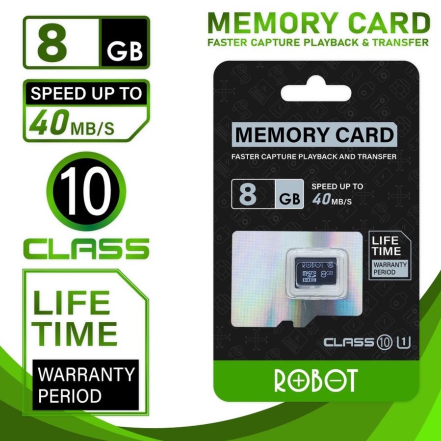 Memory Robot Memory Robot 8gb Original Micro SD 8gb MicroSD 8gb Memori Robot 8gb Kartu Memori 8gb Ka
