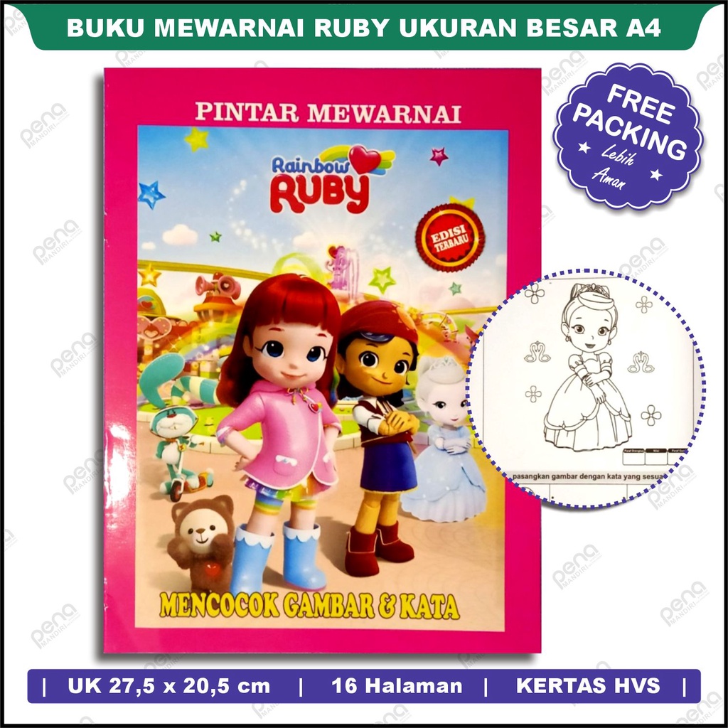 Buku Mewarnai Rainbow Ruby - Buku Mewarnai Anak