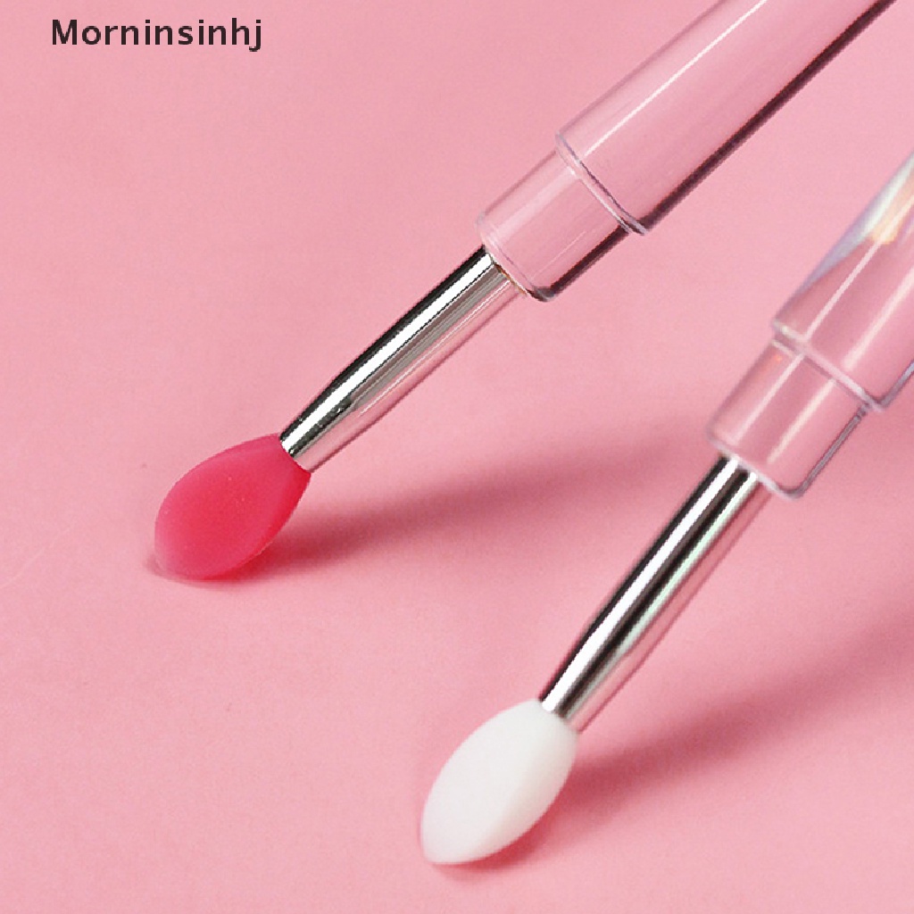 Mornin 1PC Lip Gloss Aplikator Kuas Bibir Silikon Dengan Tutup Debu Brush Makeup id