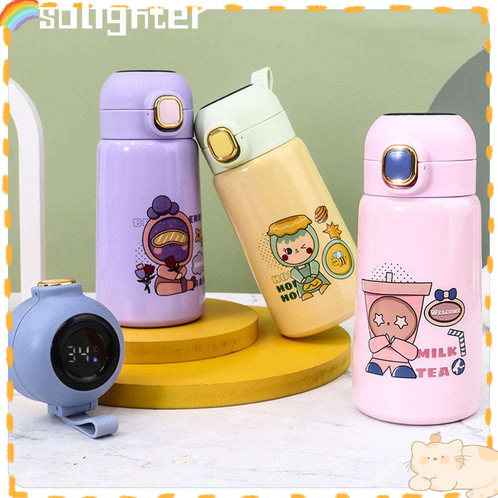 Solighter 500ml Thermal Mug Portable Kapasitas Besar Cangkir Teh Lucu