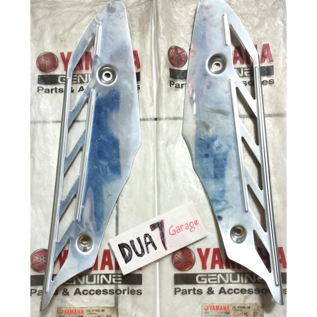 accessories aksesoris garnish stainless bodrest injekan pijakan kaki crome original yamaha mio sport
