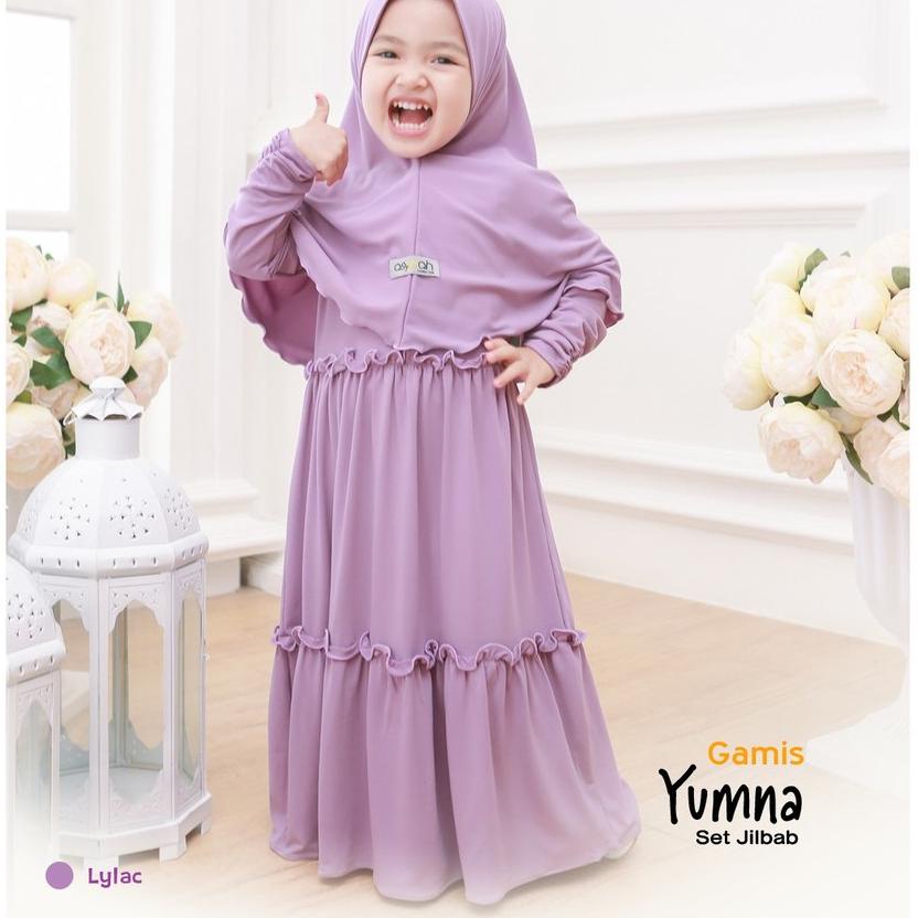 TERLARIS Gamis Anak Tanggung Terbaru 2021-Gamis Anak Lilac Ceruty-Gamis Lilac Anak Perempuan-Set Gam