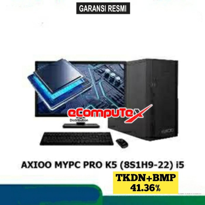 PC DESKTOP AXIOO MYPC PRO K5 (8S1H9-22) i5 8GB 1TB 22&quot;FHD TKDN GARANSI RESMI