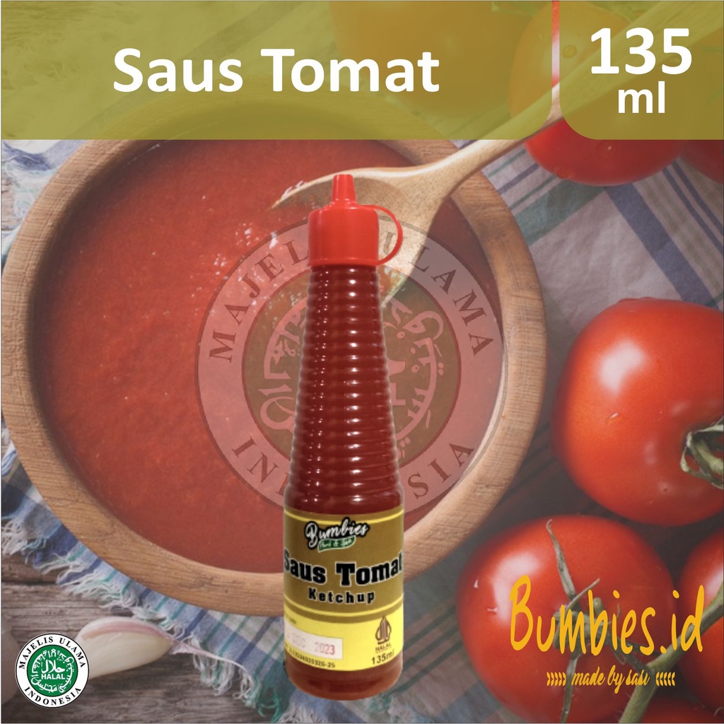 Saus Tomat Bumbies Condiment 135ml HALAL | Ketchup | Saos Tomat | Saos Tomamt Botol