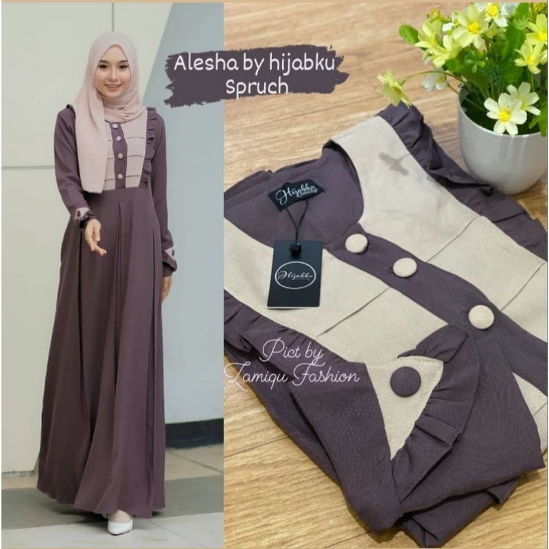 GAMIS WANITA ALESHA DRESS BY HIJABKU