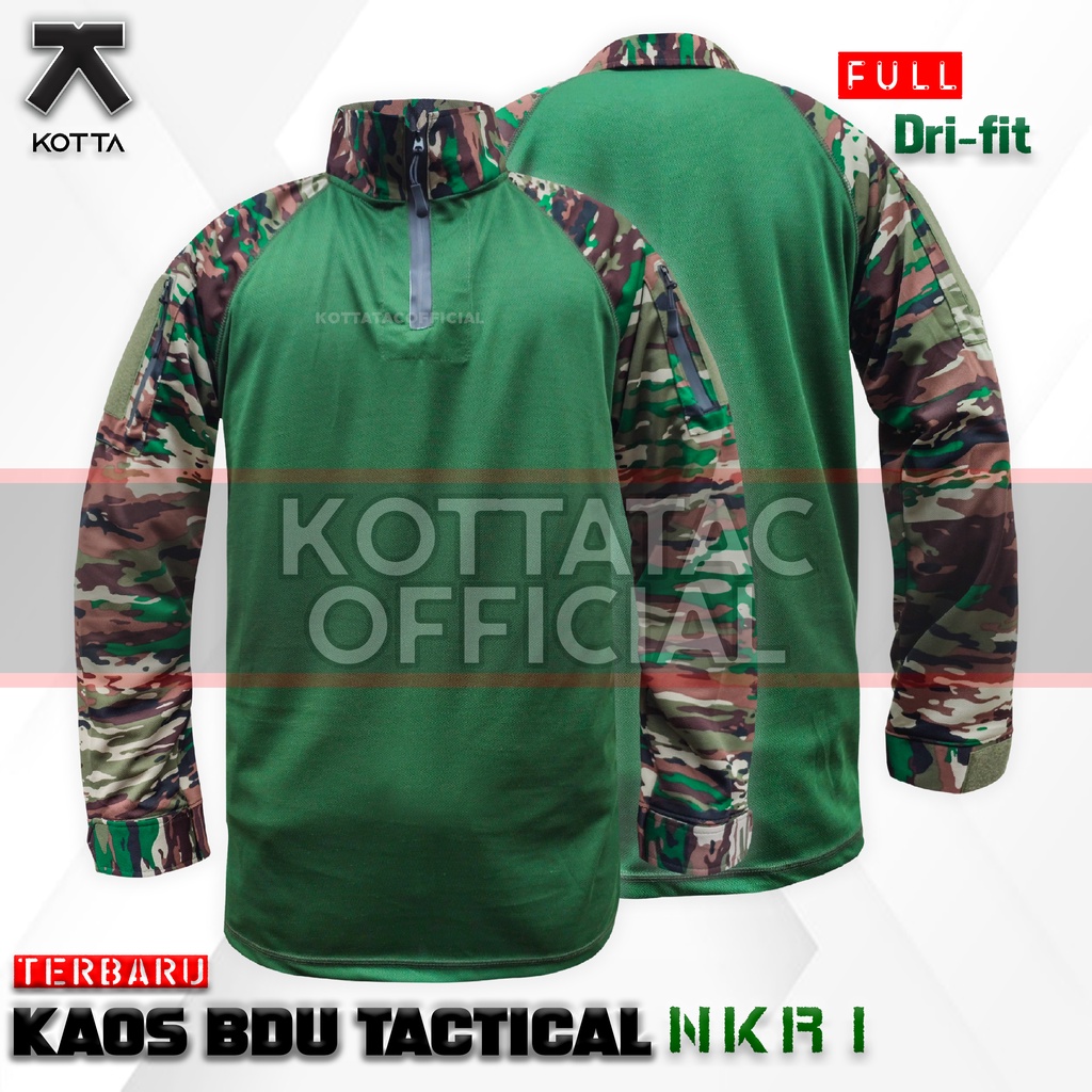 BAJU KAOS BDU TACTICAL LORENG NKRI TNI DRYFIT TERBARU