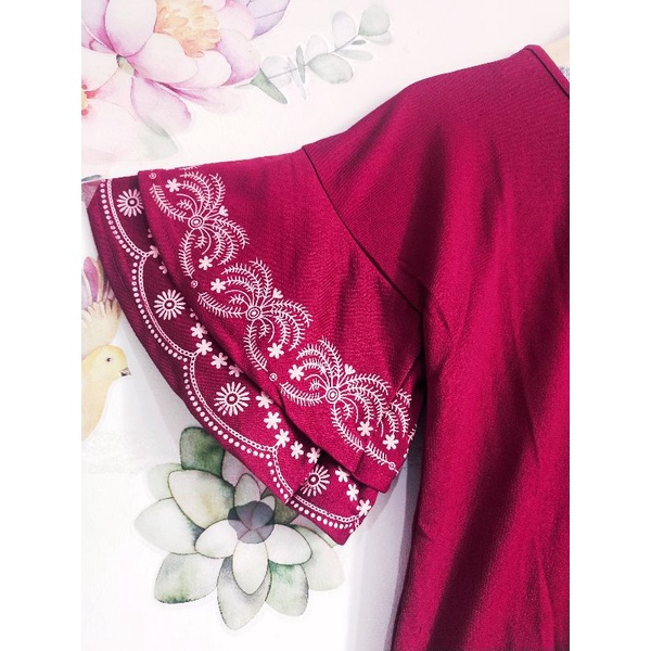 Udlia Atasan Wanita Blouse Naila Maroon