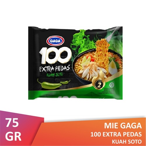 

Gaga Mie 100 Xtra Pedas Kuah Soto Level 2 75 gr