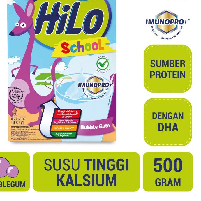 

✫ HiLo School Bubble Gum 500 gram - Susu Tinggi Kalsium Lebih Rendah Lemak ♝