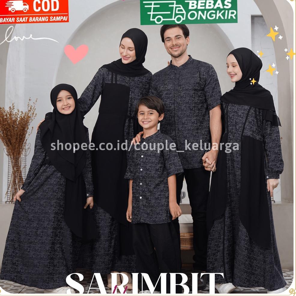 [ART. 6444] Baju Couple Keluarga Rauna Haura Hitam Sarimbit Rauna Pride Terbaru 2023 Gamis Modern Se
