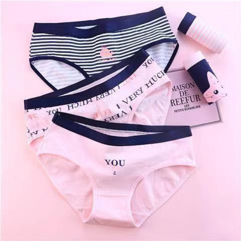 GO!CD1076 CD imut fashion Undies Celana Dalam Wanita Corak high quality katun import