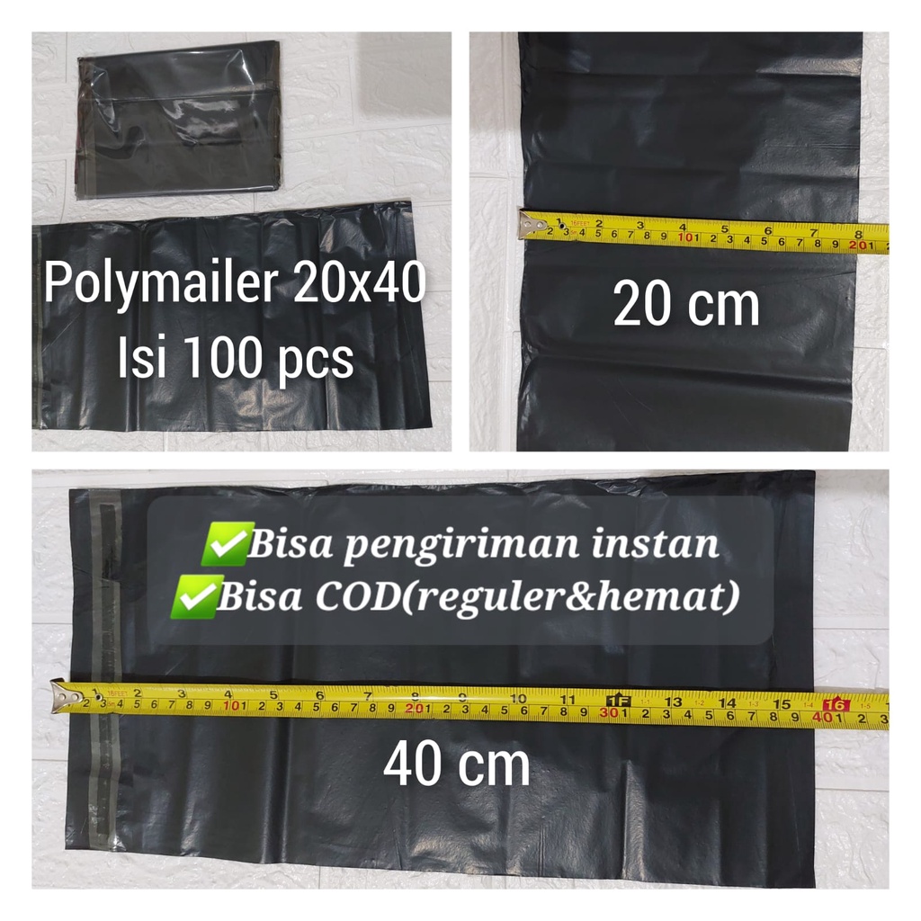 

[100 PCS] PLASTIK POLYMAILER 20X40 DOFF ISI 100 PCS