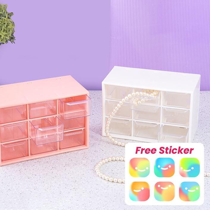 ☚ [CLEARANCE] HAYYLIFE  Kotak Penyimpanan - Tahan Debu Laci Kotak Penyimpanan Desktop Stationery Per