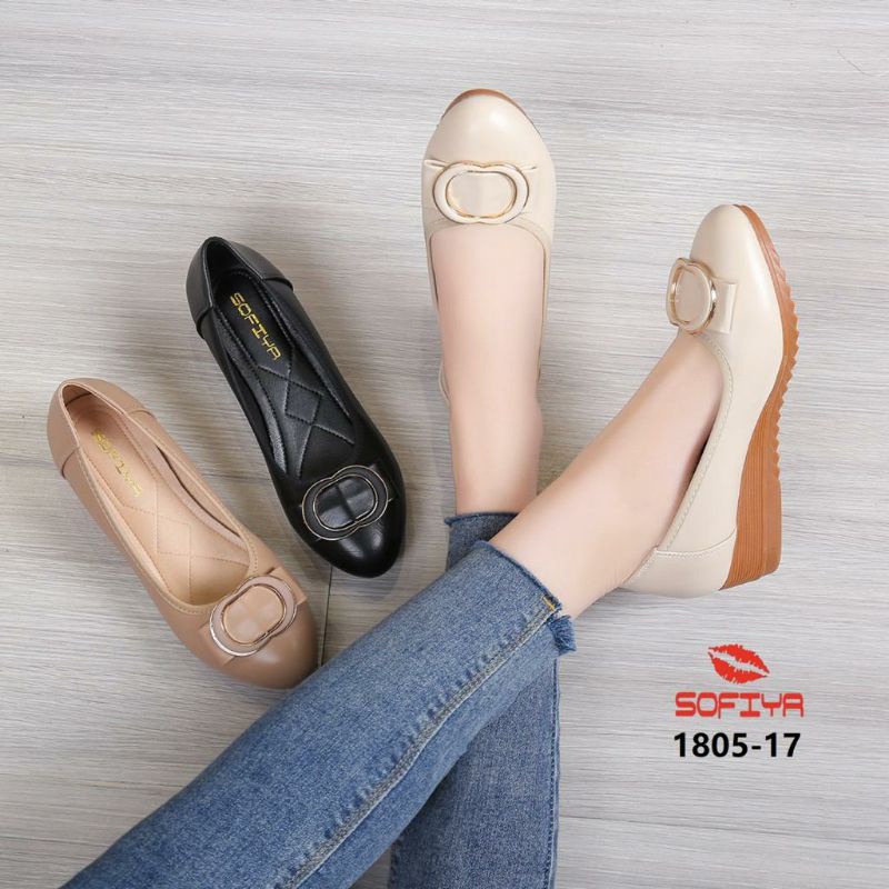 Sepatu Wedges Import Sofiya 1805-17 Pantopel Kerja Wanita