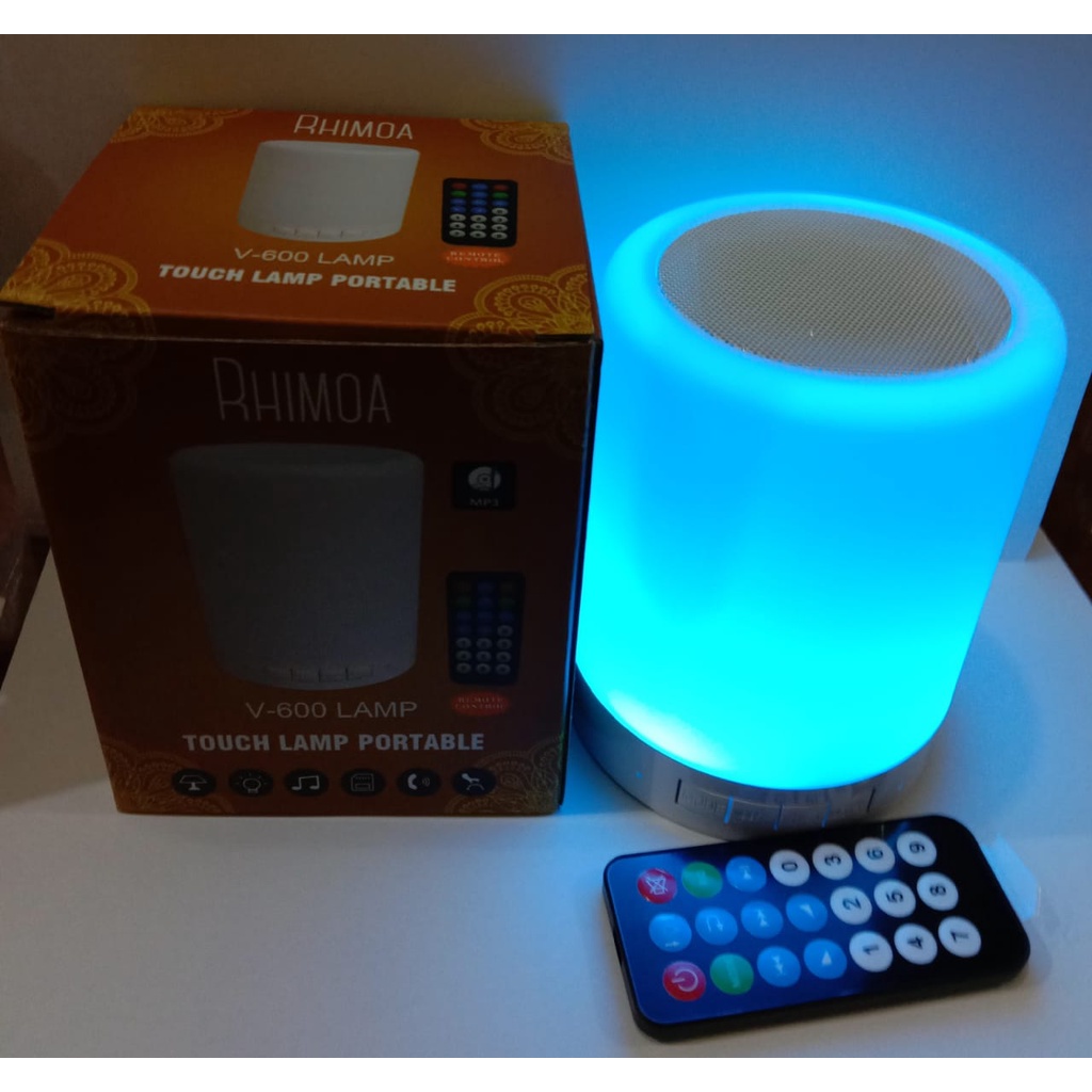 Speaker Bluetooth Rhimoa V600 Lampu + Remote