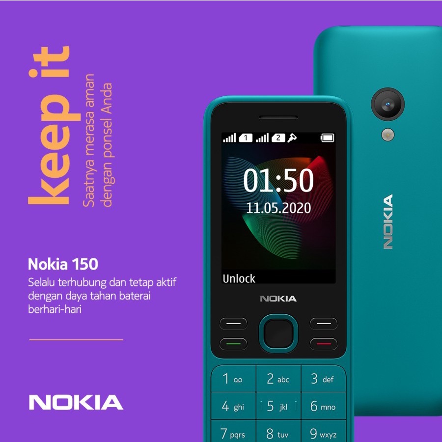 HANDPHONE NOKIA 150 TA-1235 DUAL SIM ORIGINAL BERGARANSI RESMI