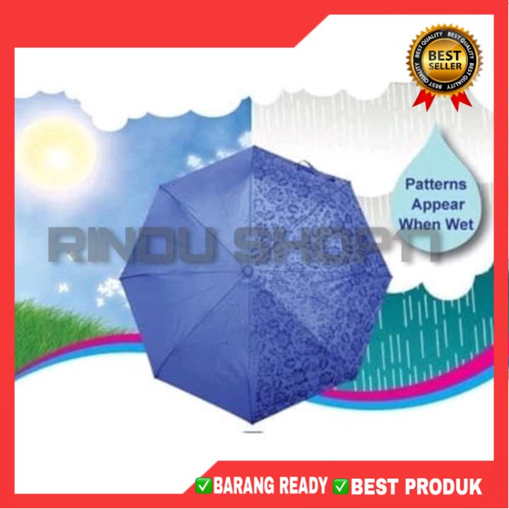 (RS)PAYUNG LIPAT MAGIC 3D MUNCUL MOTIF AJAIB ANTI UV HUJAN RAIN BESAR