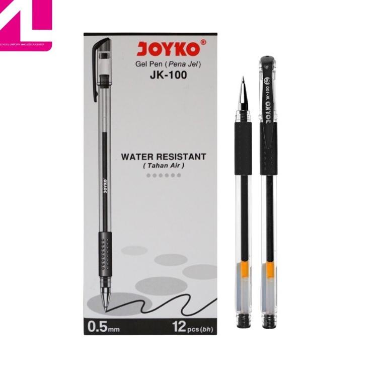 

Best Testimoni Gel Pen Pulpen Pena Joyko JK-100 Black 0.5 mm 1 Box 12 Pcs