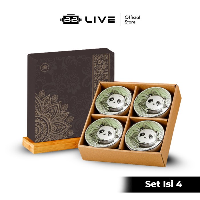 

HAMPERS LEBARAN HAMPERS IDUL FITRI SET MANGKOK IMPORT PANDA BAMBU - isi 4