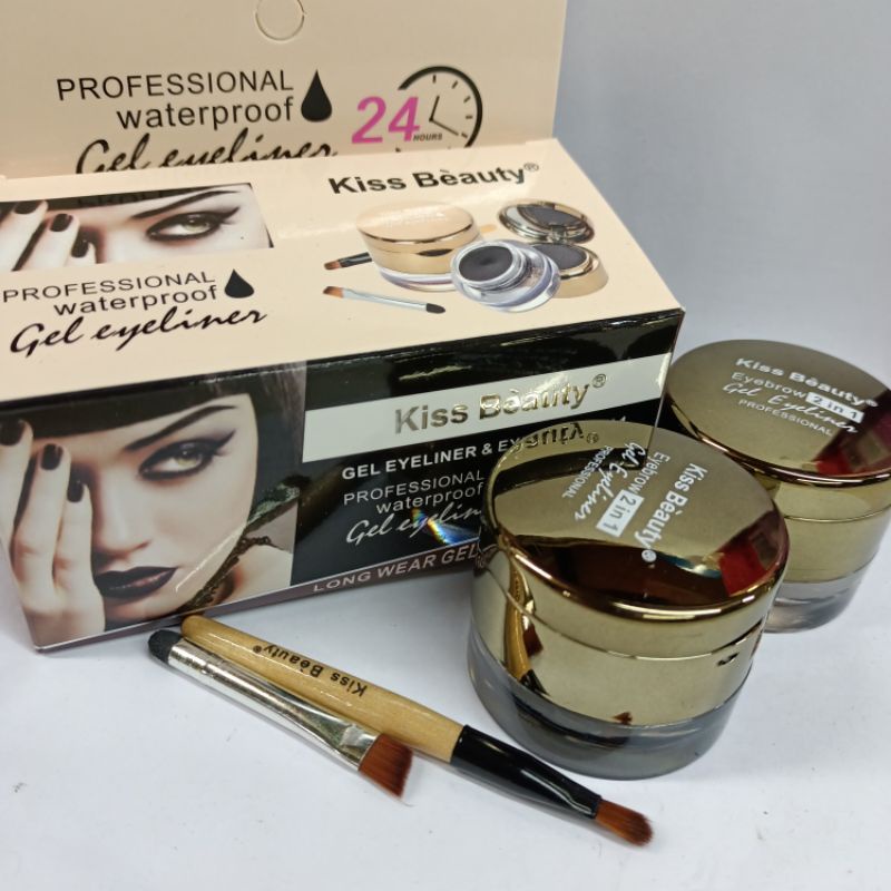 KISS BEUTY GEL EYELINER &amp; EYEBROW 2in1 9954