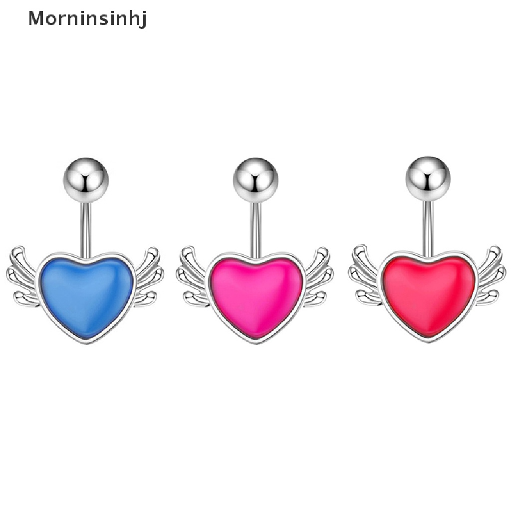 Mornin 1Pcs Butterfly Belly Button Perhiasan Cincin Perut Hati Tubuh id