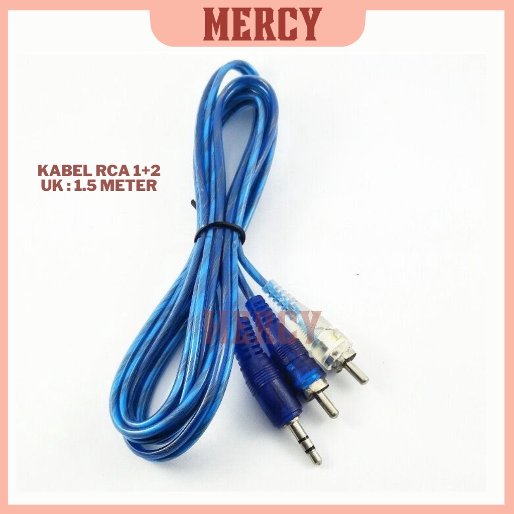 KABEL RCA 1+2 UKURAN 1.5 METER KABEL RCA TO JACK MINI STEREO/ KABEL RCA TO RCA/ 1.5METER