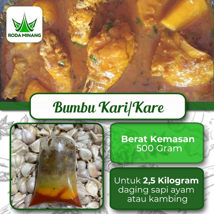 

Bumbu Kari/Kare Giling Basah Halus Bumbu Jadi Masak instant - 500 Gram