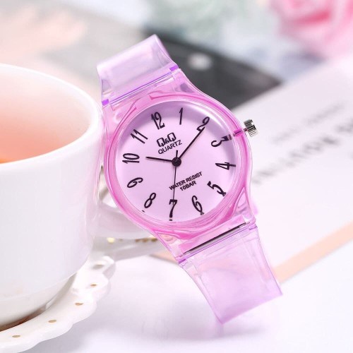 DC C ( C00011 ) JAM TANGAN TRANSPARAN DEWASA / WATER RESISTANT / TIDAK BISA MEMILIH