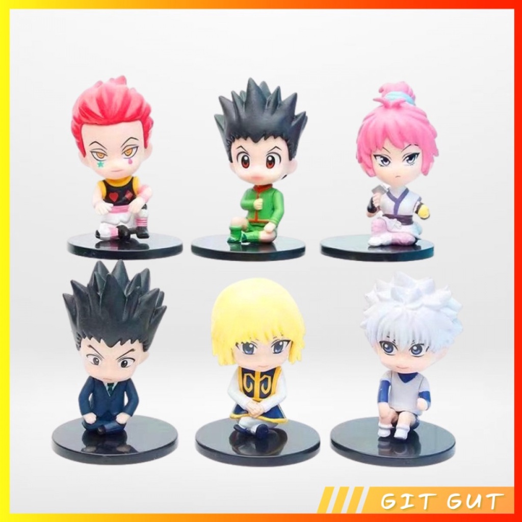 Action Figure Pajangan Mainan 6 Pcs Hunter X Hunter Gon Killua