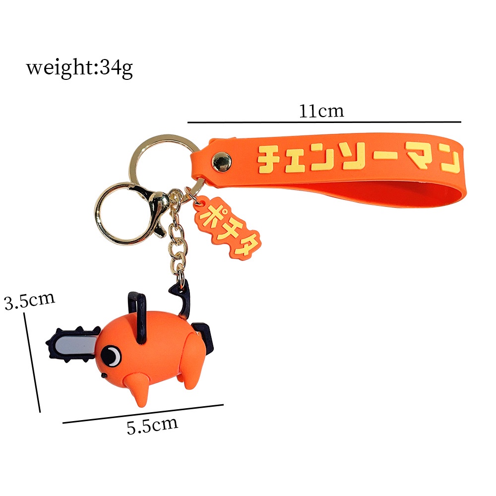 Chainsaw Man Gantungan Kunci Untuk Wanita Lucu Kartun Silikon Anime Keyrings Denji Pochita Boneka Liontin Keyholder Untuk Perhiasan Ransel