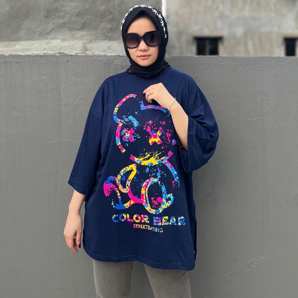 ATASAN KAOS TOP OVERSIZE COLOR BEAR