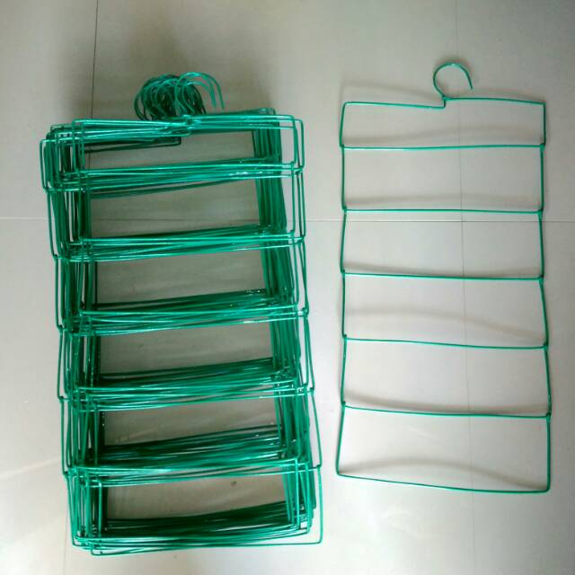 HANGER GANTUNGAN HIJAB / HANGER JILBAB/GANTUNGAN JILBAB BESI 6 SUSUN/GANTUNGAN JILBAB LAPIS SELANG A