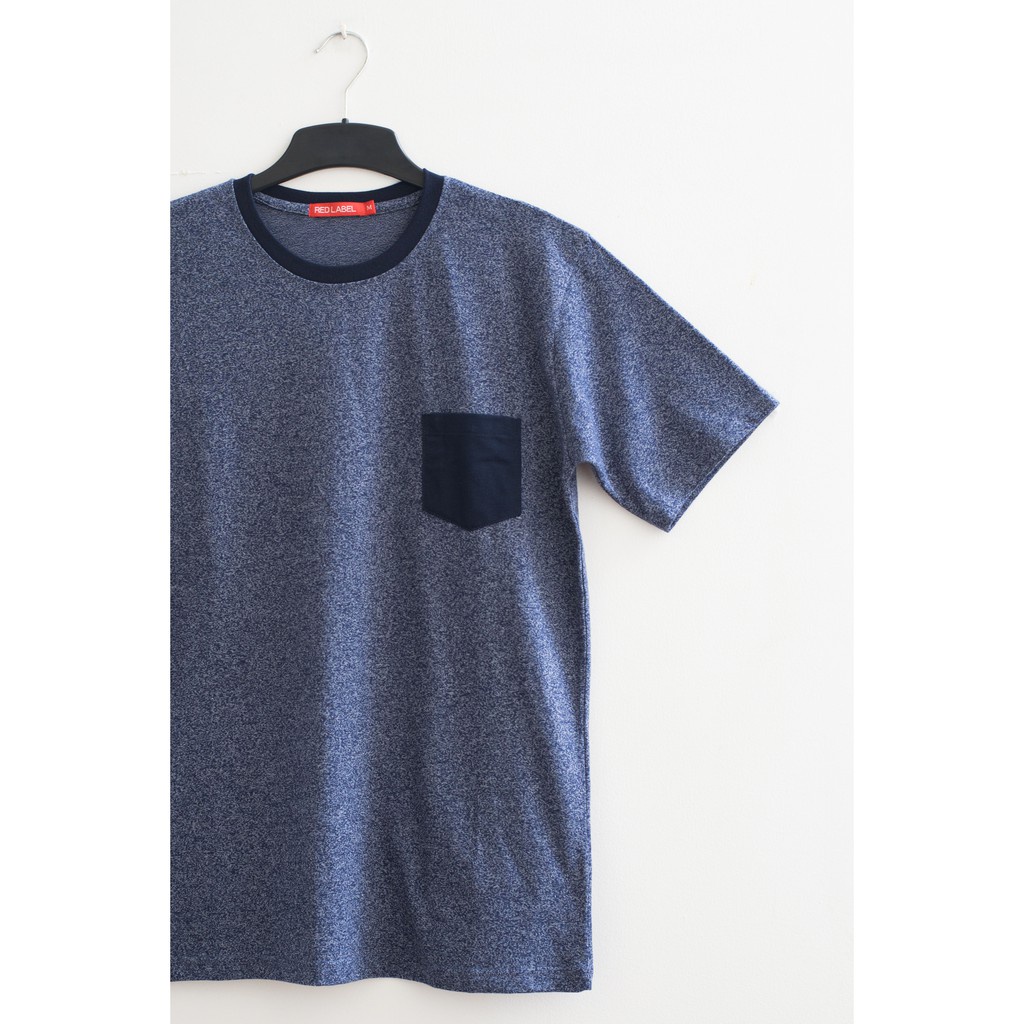 Red Label Kaos Polos dengan Kantong (Biru, Hijau, Hitam)