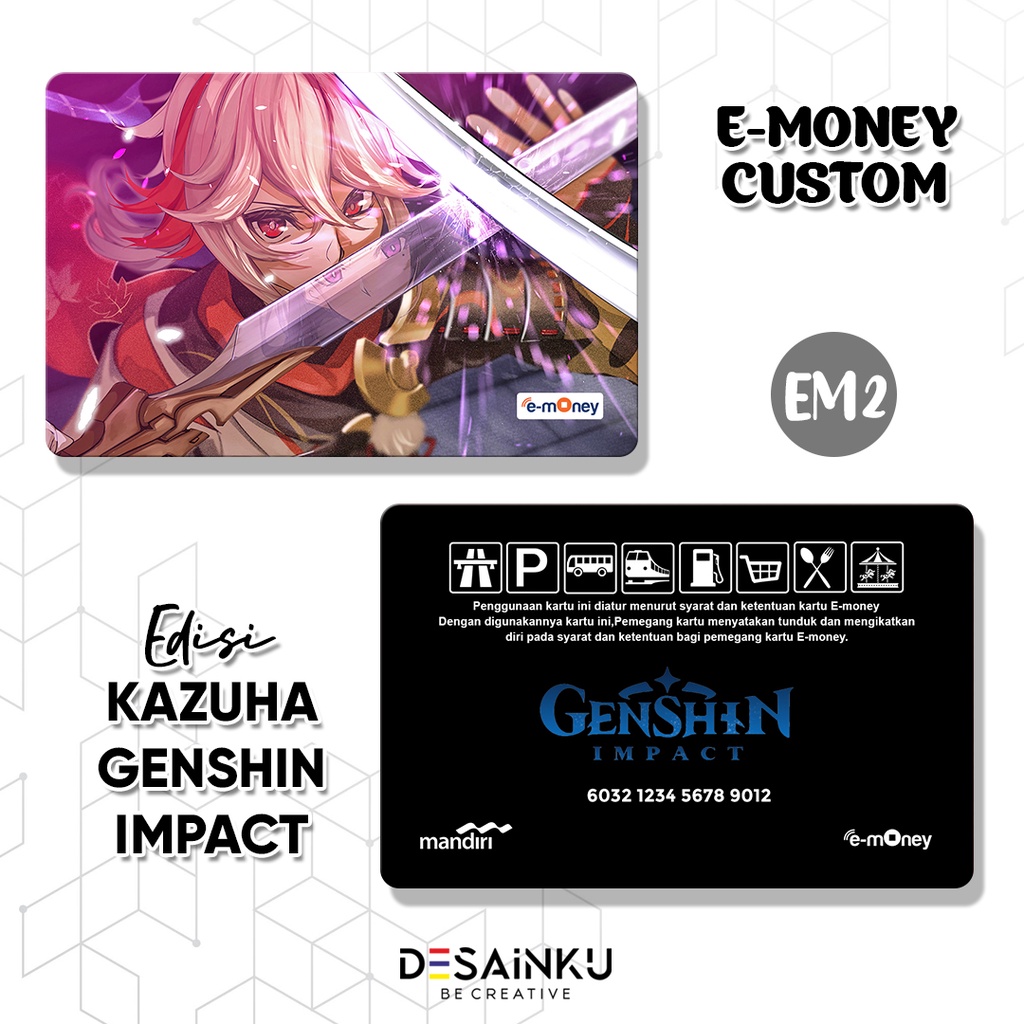 Emoney / Tap Cash / Brizzi / Flazz / Genshin Impact edisi KAZUHA