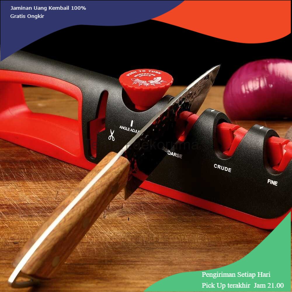 TD - DPR WAK Pengasah Pisau Dapur 5in1 Gunting Knife Sharpener Profesional - WK2003C