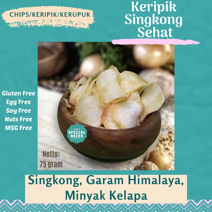 

Terlaris ✨ -Keripik Singkong Sehat - dgn Garam Himalaya - Diet Special Needs2.2.23