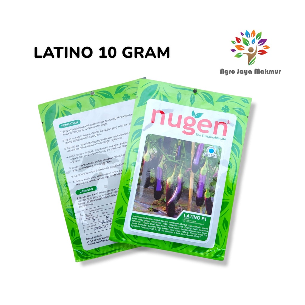 NUGEN LATINO F1 10 Gram/Benih Terong Ungu Hibrida/Benih Terong Ungu Panjang/Bibit Sayuran/terong ung