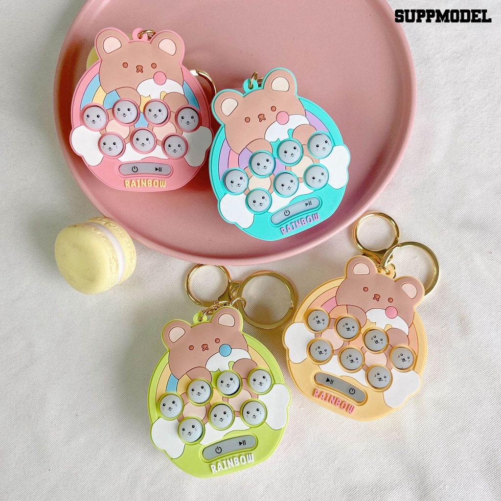 [SM] Mainan Sensorik Elektronik Gantungan Kunci Edukasi Menarik Portabel Genggam Lucu Mini Hamster Memory Game Untuk Anak