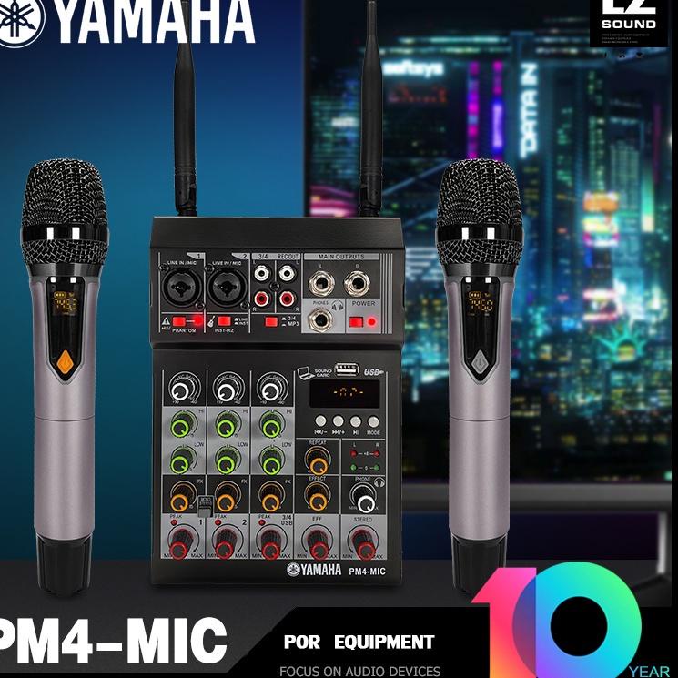 Termurah YAMAHA PM4 MINI Mixer Audio USB / Electro Bluetooth 4 Channel mendukung penyetelan mobil 12