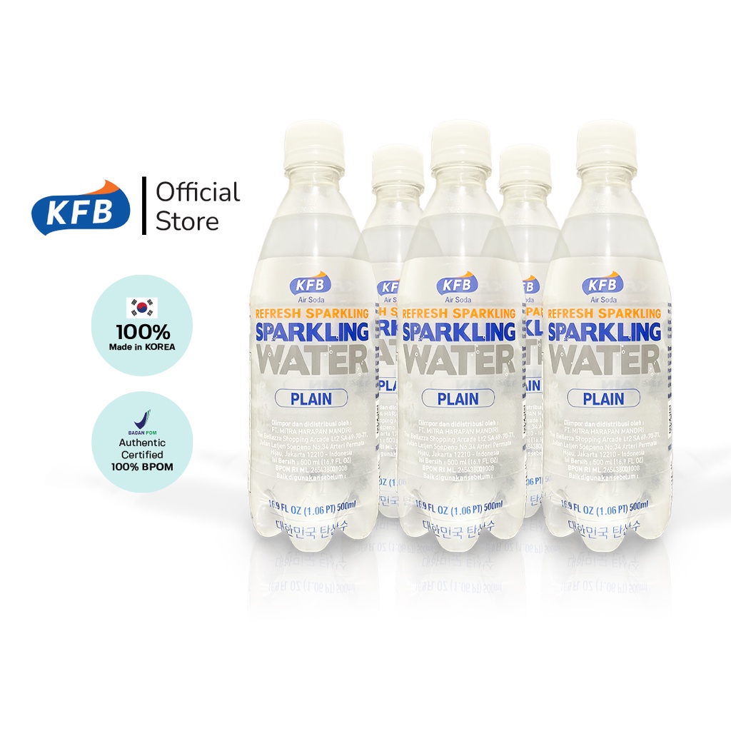 

KFB Sparkling Water Plain (Air Soda) 500ml 5pcs