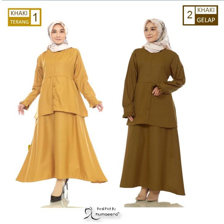 Gamis Premium Toyobo keki Pemda Seragam PNS PDH Khaki Polos guru kekinian kerja terusan pdl pdh kuni