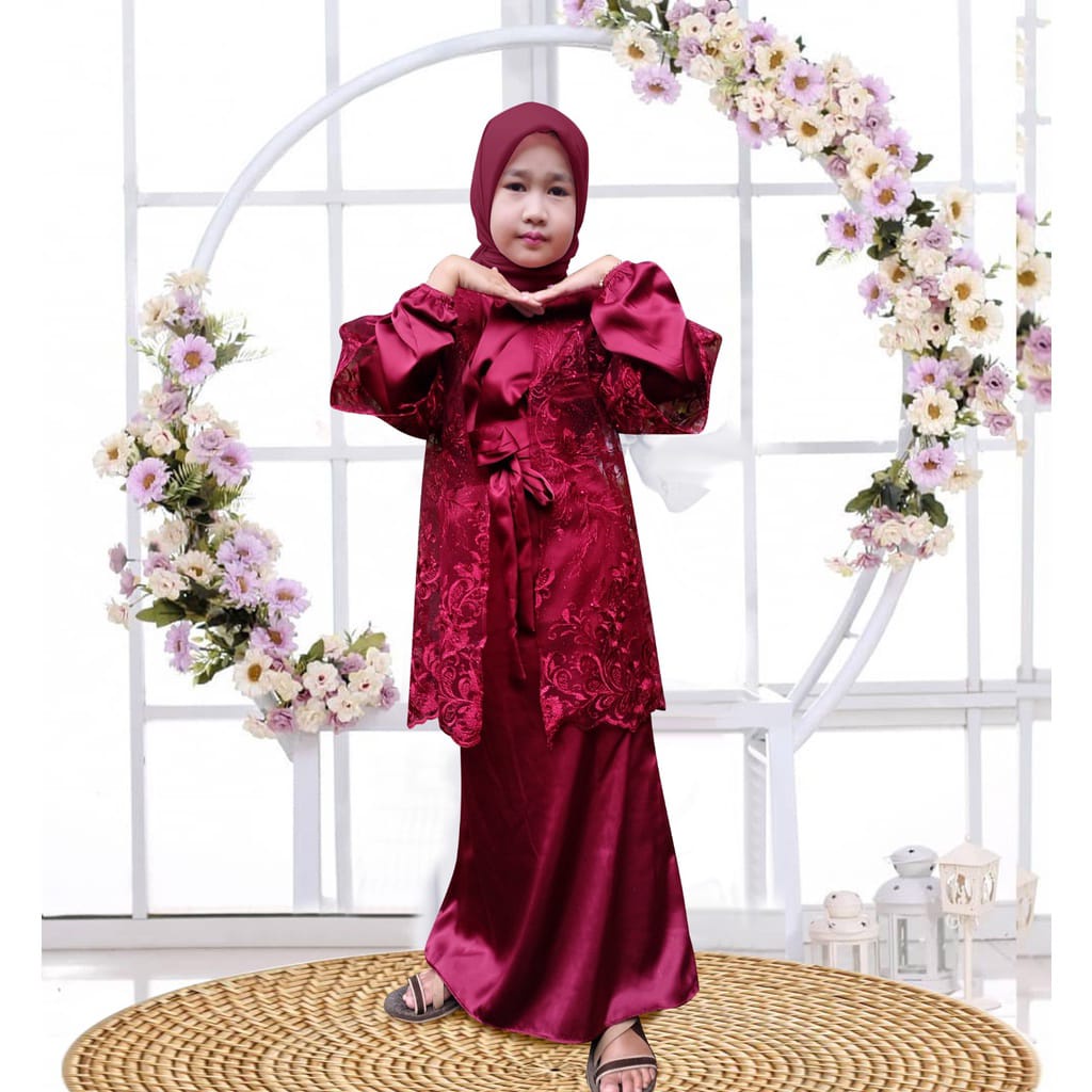 (NEW) Gamis Anak Maxmara Lunna KID/ Gamis Anak Terbaru/ Dress Model Cardigan/ Gamis Anak umur 3-12 Tahun