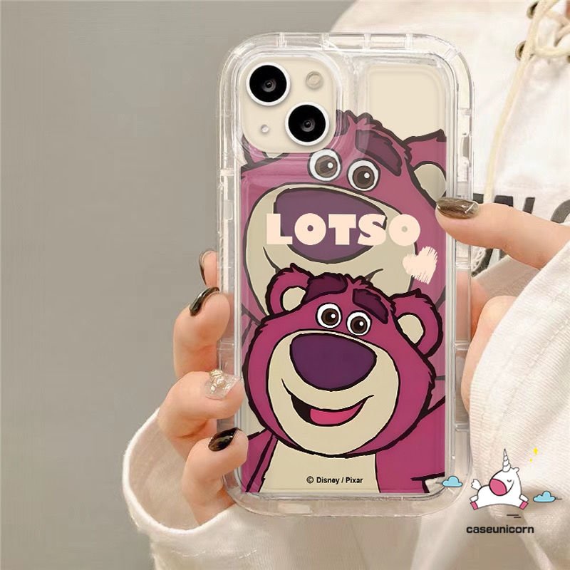 Cute Case Untuk Realme C35 C55 C53 C21Y C11 C33 C12 C15 C25 C25Y C25s C17 C30 C30s 7i 9i 5 6i 5i 5s C20 C20A C3 C1 C2 Lovely Kartun Manyo Strawberry Bear Shockproof Airbag Soft Case