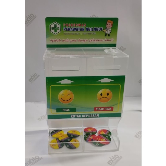 Kotak Koin Kepuasan Akrilik