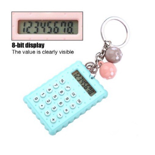 kalkulator gantungan kunci mini 8 digit