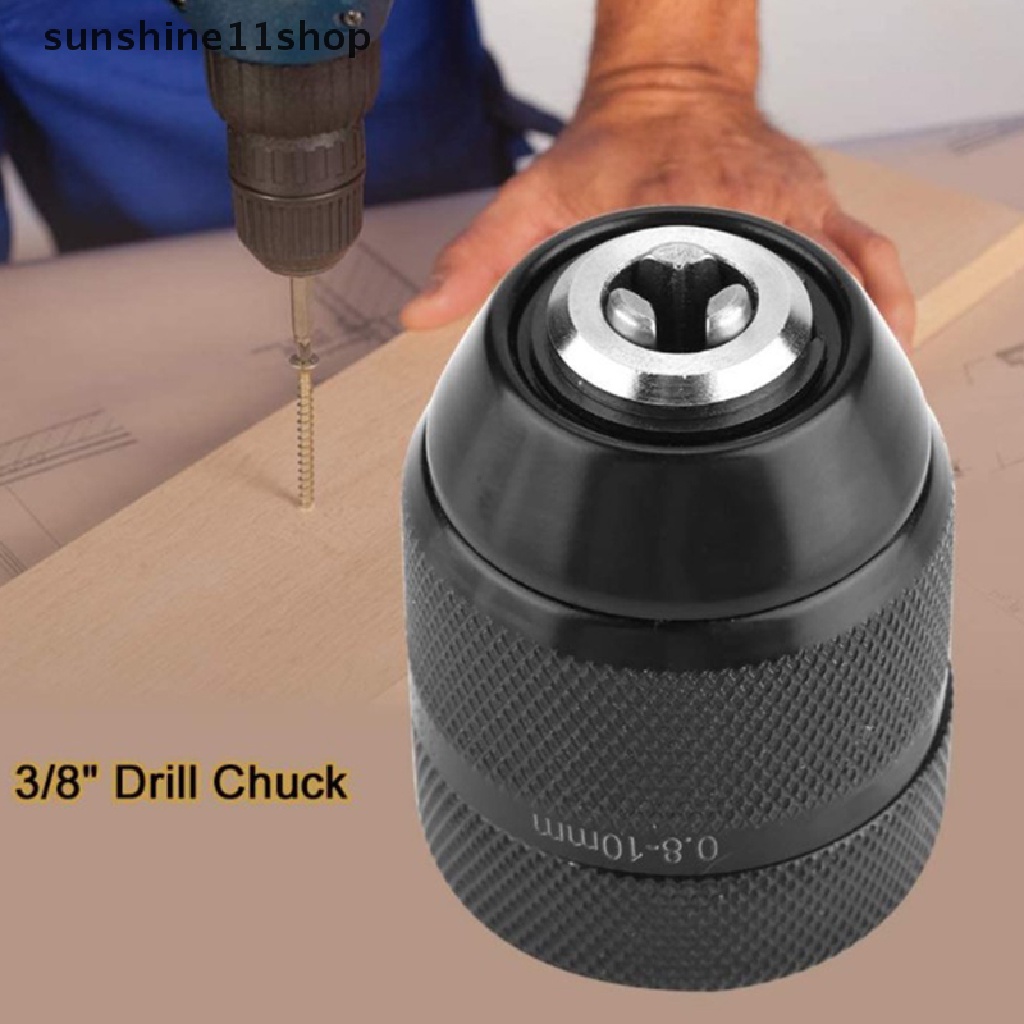 Sho Keyless Drill Chuck 3per8benang 0.8mm-10mm Fungsi Penguncian Chuck Bor Besi Untuk Tangan Bor Listrik N