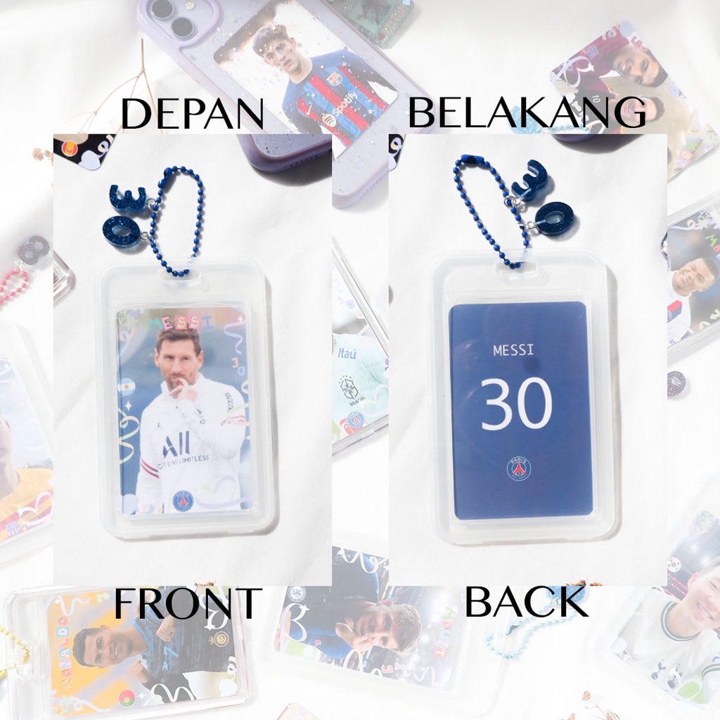 (READYSTOCK/PRE-ORDER)CUSTOM PHOTOCARD DECO HOLDER TRANSPARANT ACRYLIC/GANTUNGAN RANTAI PHOTOCARD BOLA/SOCCER/LA.LIGA/PRE.MIERLEAGUE/FC.BAR.CELONA/ARS.ENAL/MANCITY/P.S.G/MU/SPURSS/CHEL.SEA