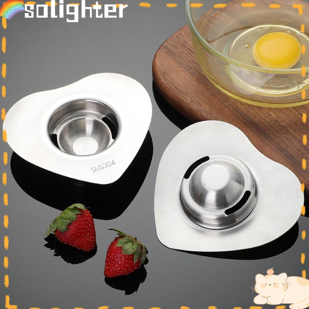 Solighter Egg Separator Saringan Tahan Lama Baking Egg Yolk Remove Divider