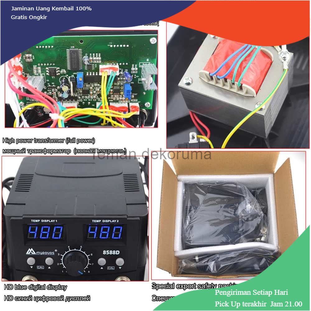 TD - SKL Mypovos Soldering Station 2in1 Solder + Hot Air Heat Gun 750W - 8582D